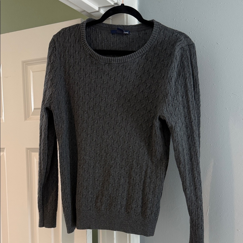 Basic Editions Dark Gray Women's Sweater